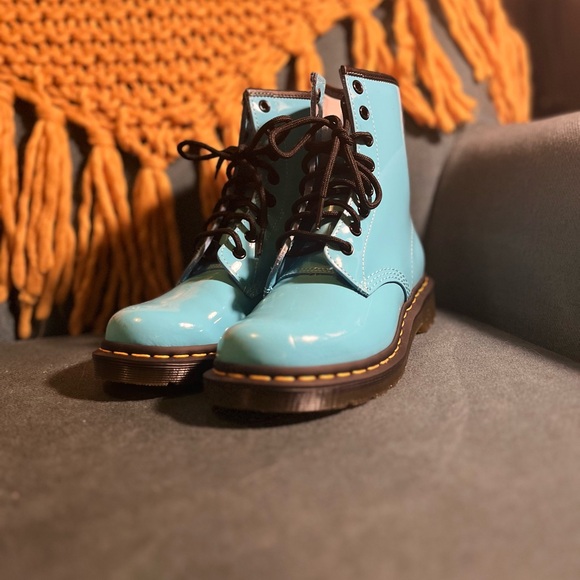 Dr. Martens Sky Blue Combat Boots - Picture 5 of 5